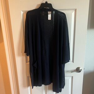 Chico's Navy Cardigan Top 2 Pockets